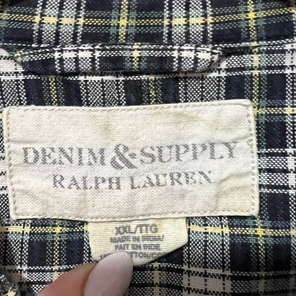 Denim & Supply Ralph Lauren Men's XXL Plaid Button Down Shirt 100% Cotton - Picture 6 of 6